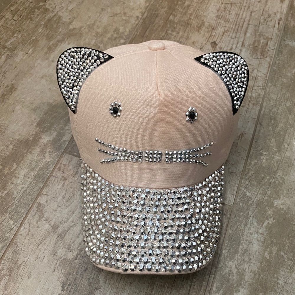 Rhinestone Cat Cap   